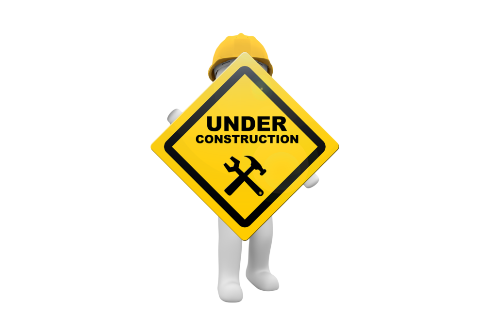 sign reading "Under Construction"